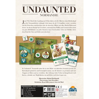 Undaunted: Normandie (DE), Brettspiel, Giant Roc, 2-Spieler-Deckbau-Kriegsspiel