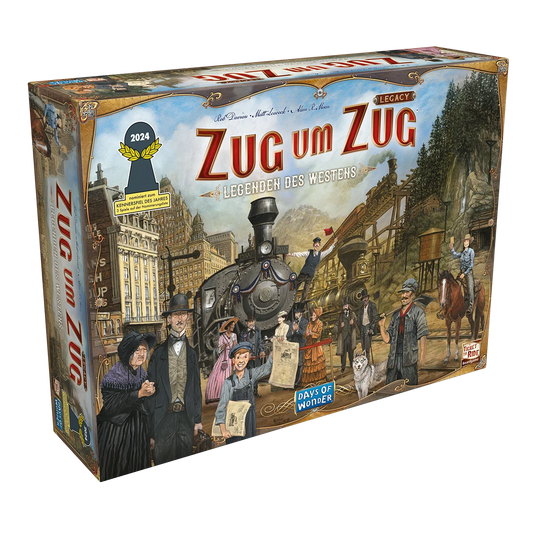 Zug um Zug Legacy: Legenden des Westens (DE), Brettspiel, nominiert zum Kennerspiel des Jahres 20224